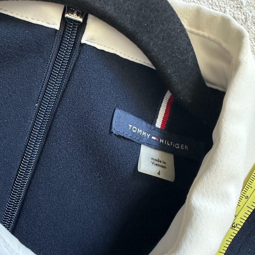 Tommy Hilfiger Black Dress with White Collar and Silver Buttons - Picture 7 of 7